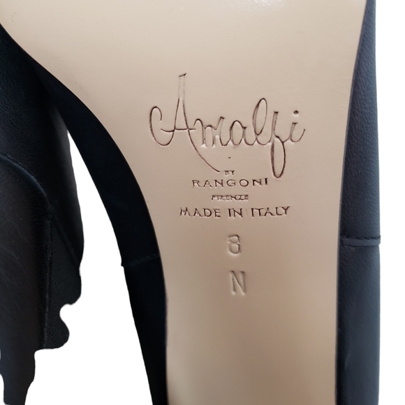 AMALFI by Rangoni Leather Square Toe Heeled Chelsea Boots Narrow Fit - Picture 14 of 16